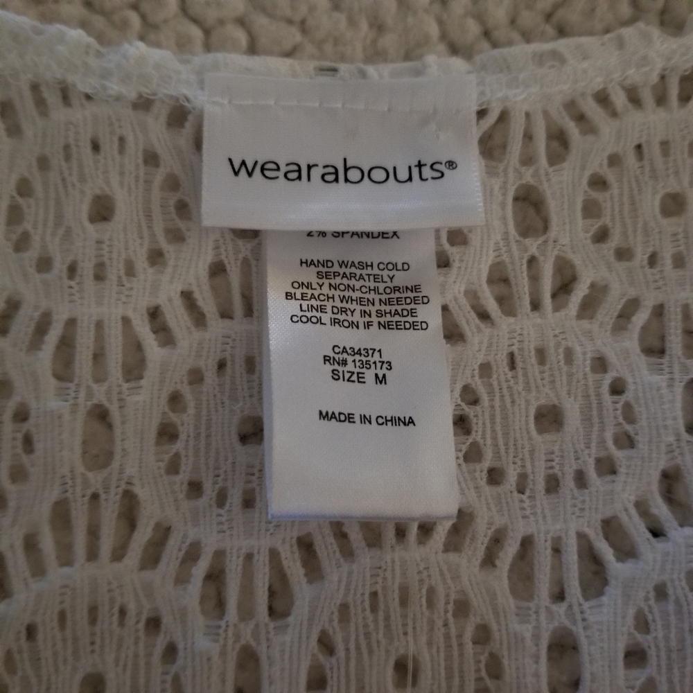 Dotti White Lace Swim Cover Up Dress Boho Beach Sheer NWT - Picture 10 of 12